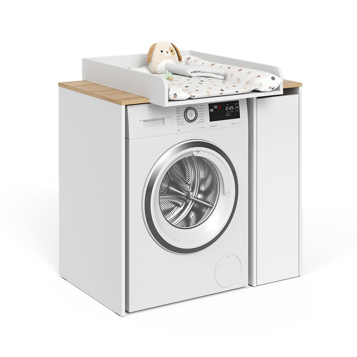 SKŘÍŇKA NA PRAČKU Viktor Bílá/Artisan - bílá, kompozitní dřevo (93.6/88.2/60.3cm) - Vicco