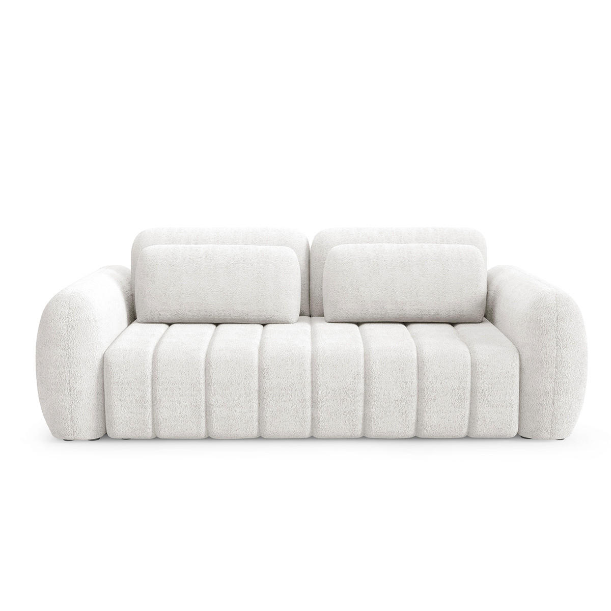 SOFA Cesar 3 Sitzplätze Weiß - Weiß, Holz (266/95/110cm) - Petits-meubles