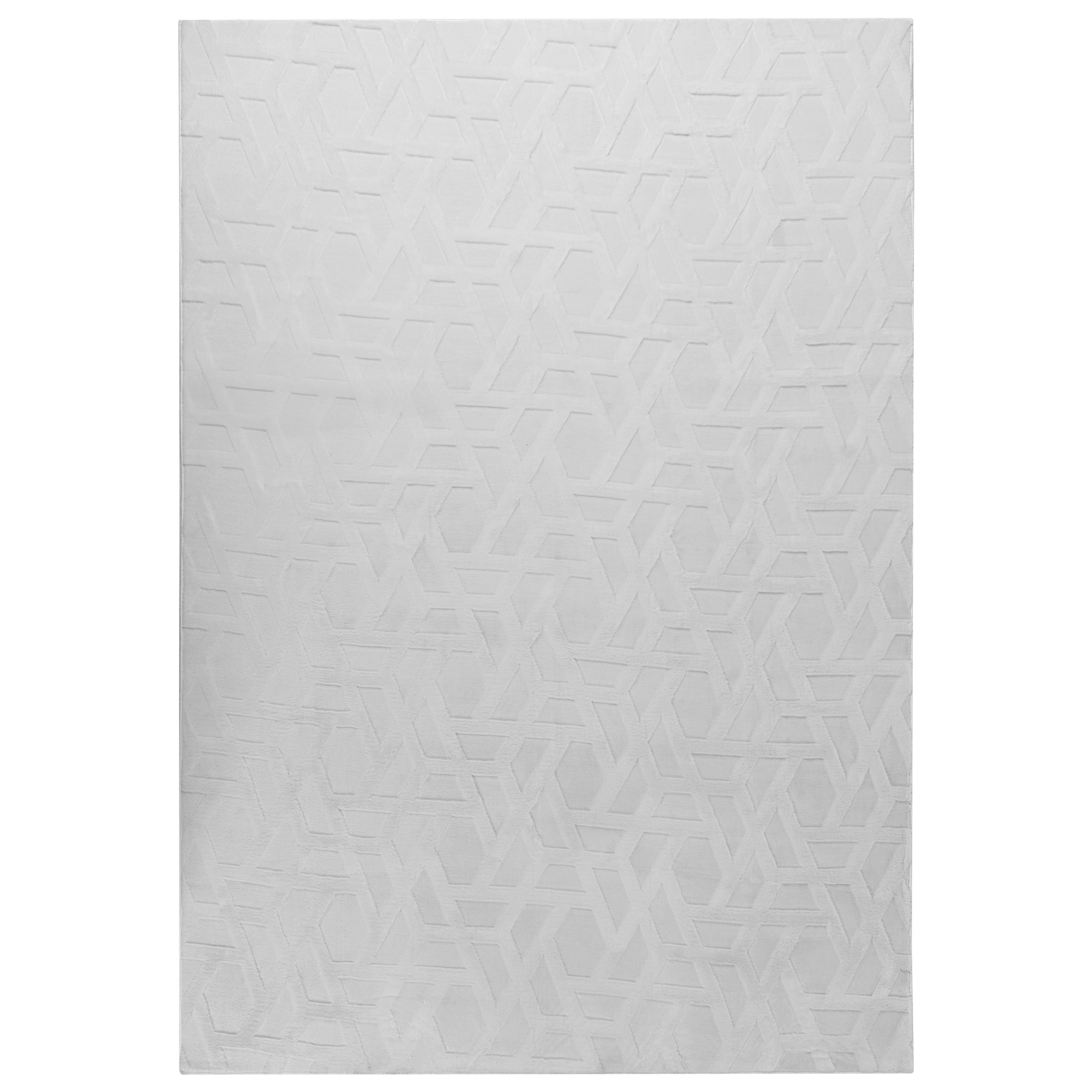 TEPPICH Hellgrau 160/230 cm Antero - Hellgrau/Grau, Textil (160/230cm) - Beliani