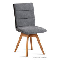 ESSZIMMERSTUHL drehbar (6er-Set) Dorle 47x92x60 Eiche geölt/Grau - Eichefarben/Grau, Kunststoff (60/92/47cm) - 58aufmkessel