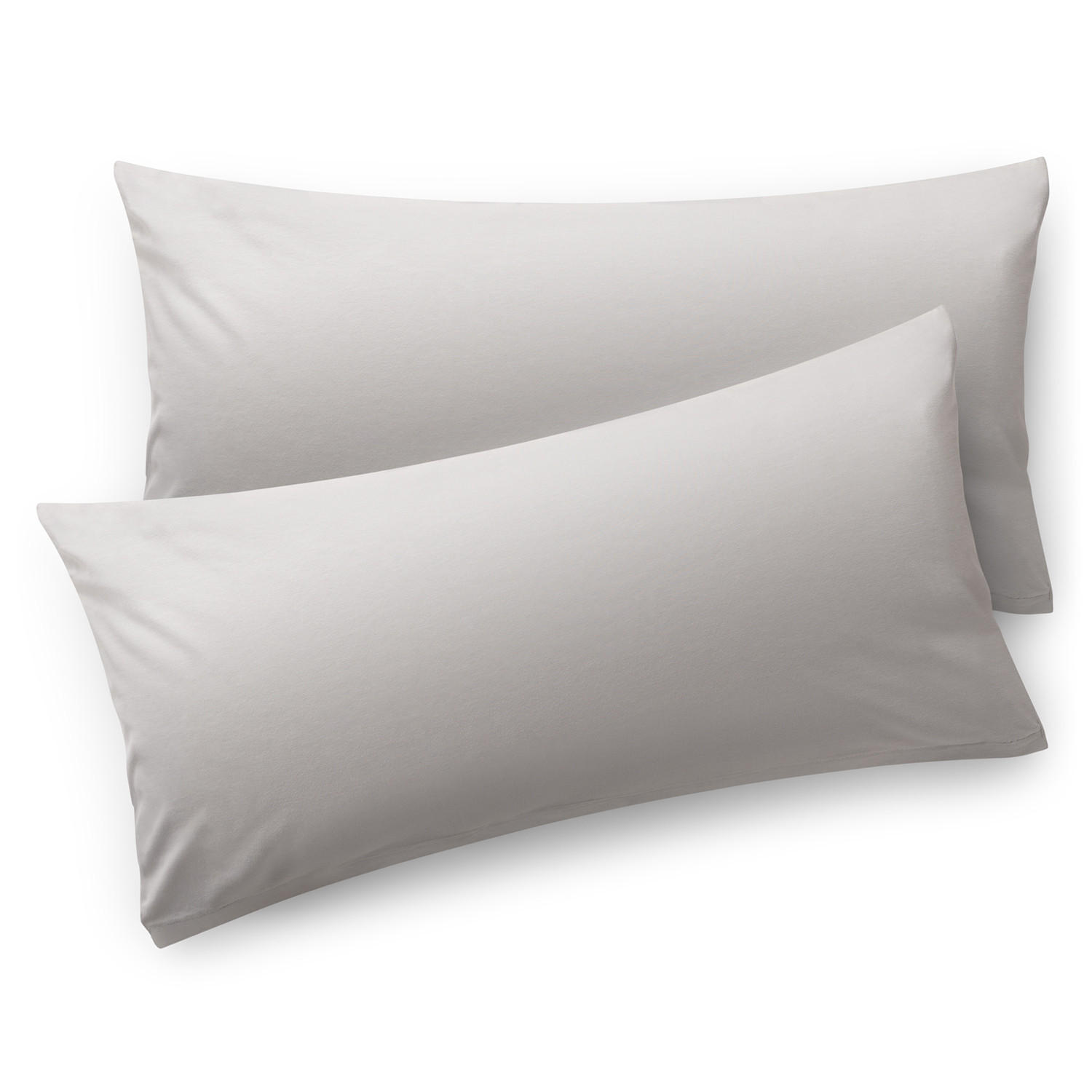 KISSENBEZUG Agneta 40/40 cm, 2er-Set, 100% Baumwolle, Hellgrau - Hellgrau, Textil (80/40cm) - Blumtal