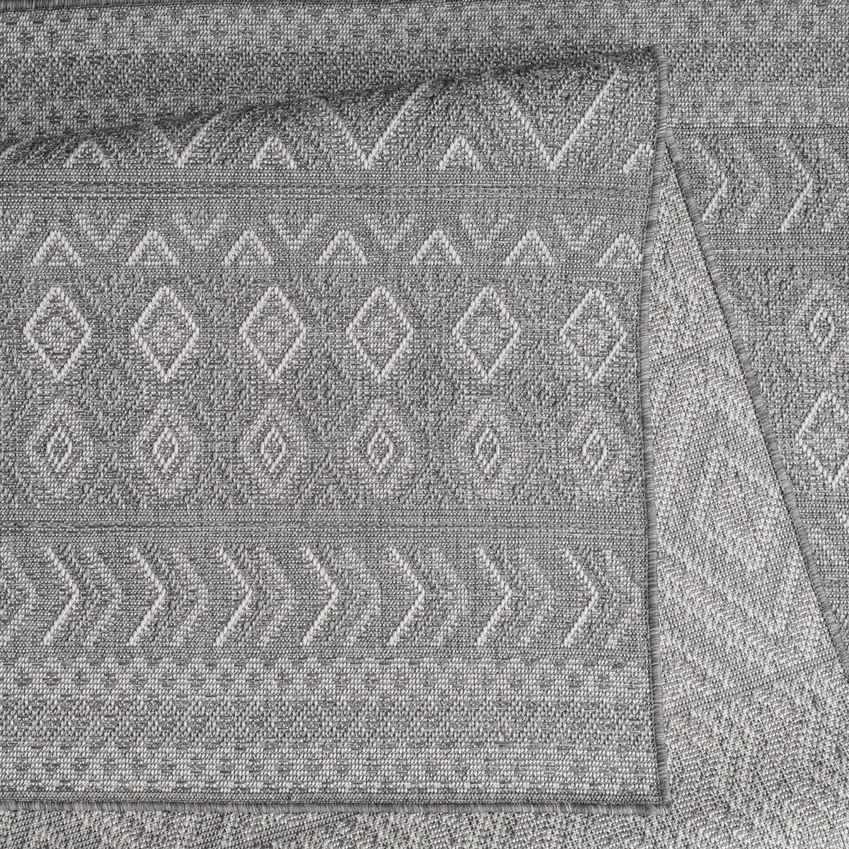 OUTDOORTEPPICH Grau-Dunkelgrau 80 x 250 cm - Dunkelgrau, Kunststoff (80/250cm) - TT Home