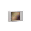 WANDREGAL Zebra 30x40x16 cm 1x Würfelregal Akustikpaneele Eiche/Weiß - Weiß, Holz (40/30/16cm) - PROREGAL