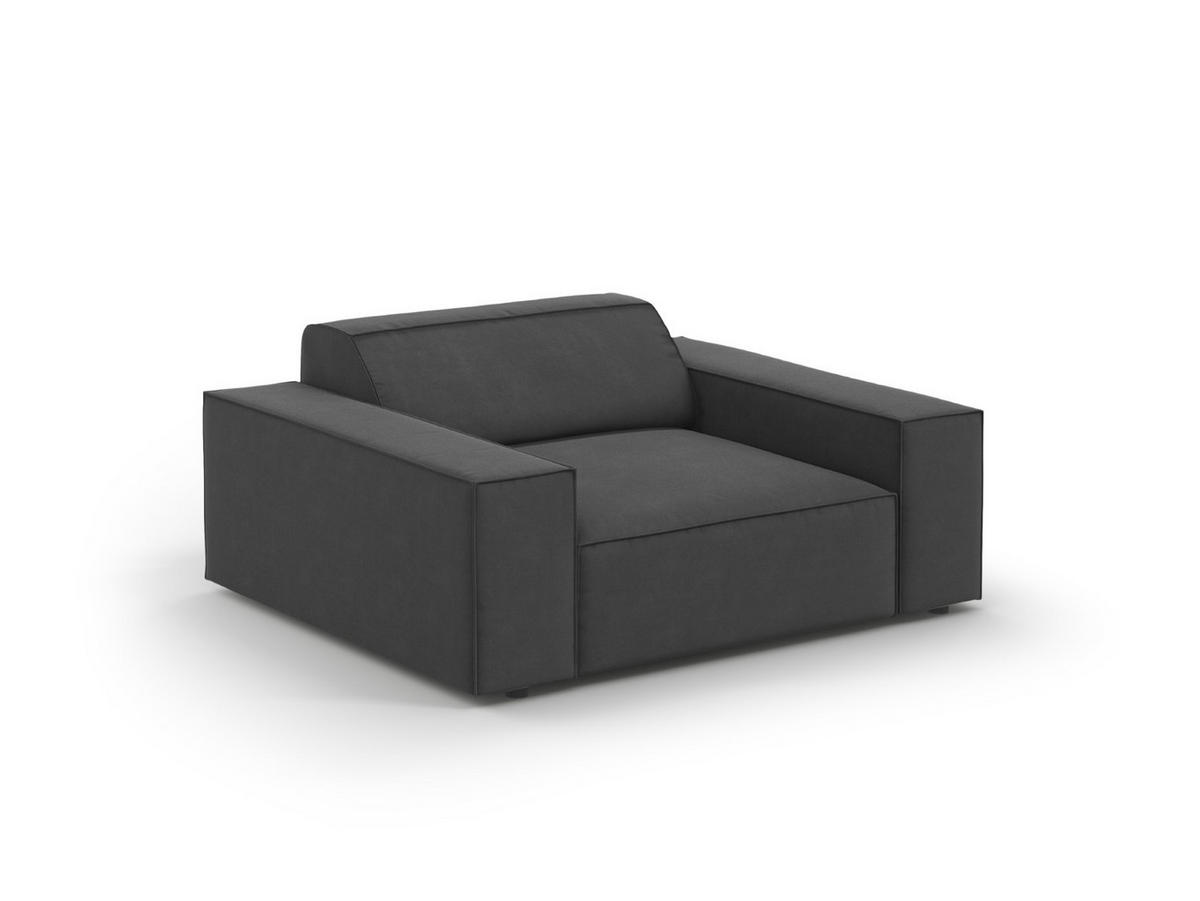 SESSEL Jodie aus Samt grau - Grau, Textil (102/70/124cm) - Micadoni