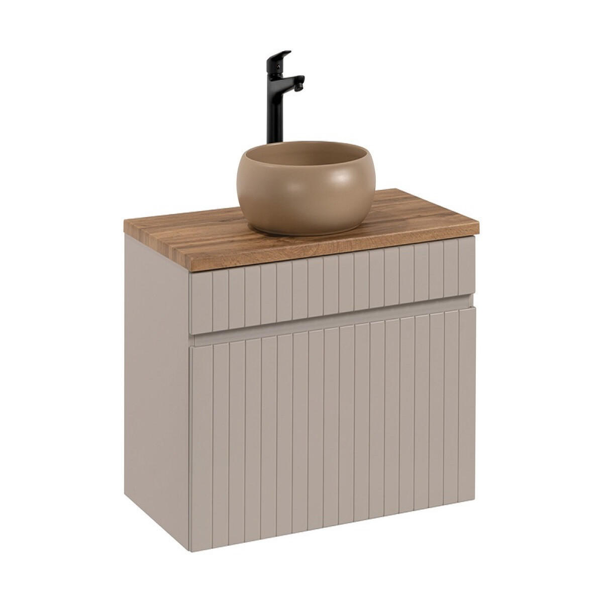 Milaros Markt Waschtischkombi Kaschmir, Eiche Artisan 80x46x46 cm