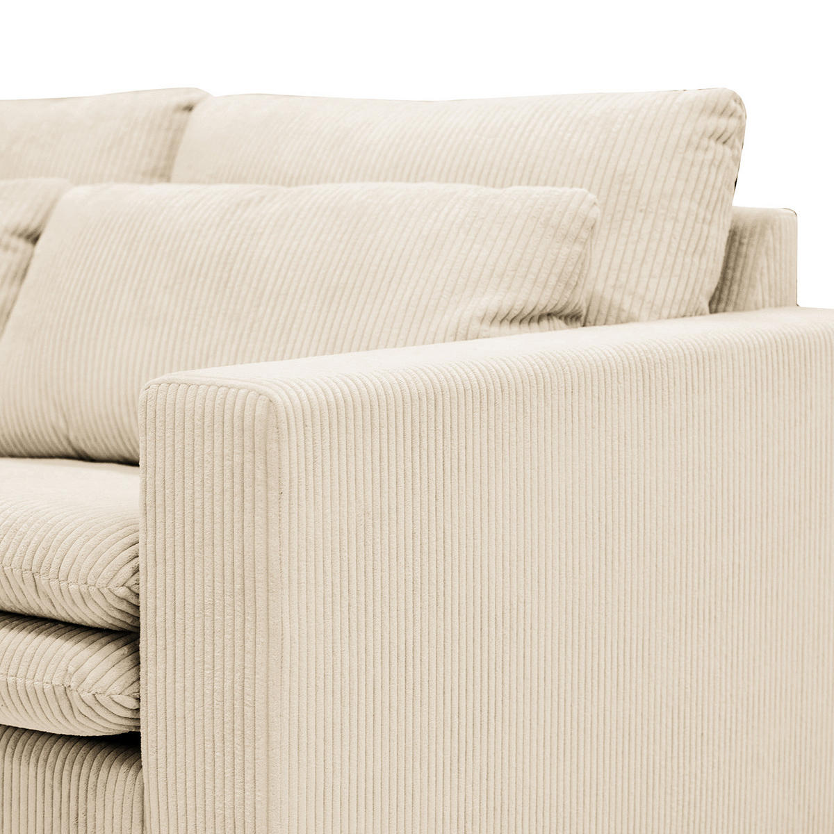 2,5-SITZER SOFA - Creme, Textil (180/82/104cm) - home24