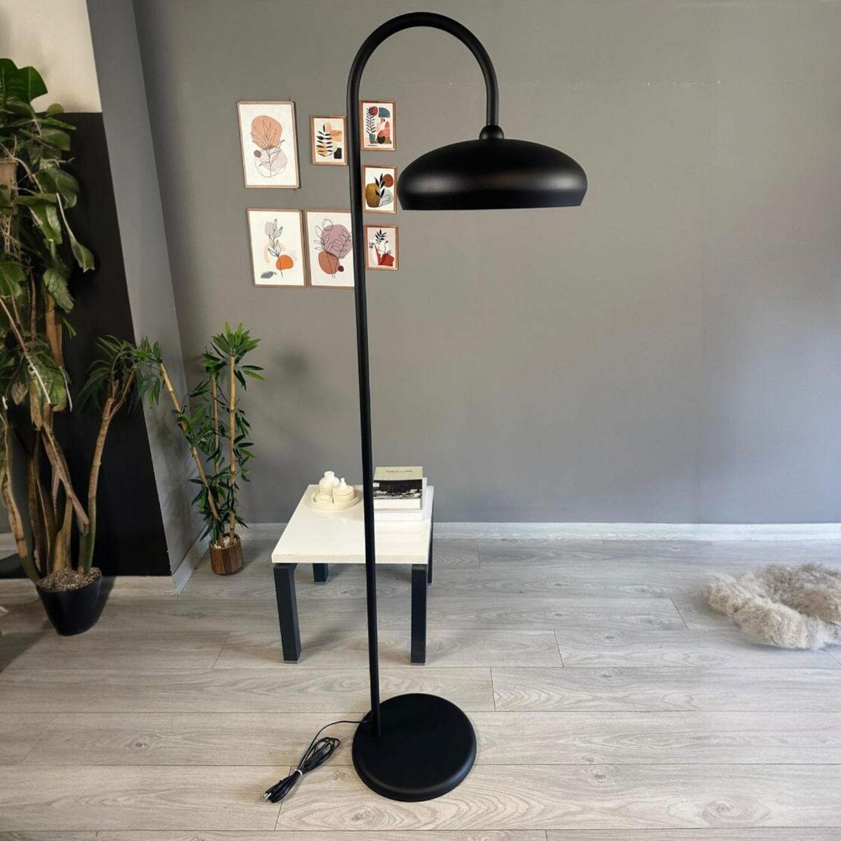 STEHLAMPE Bralo 180 Cm - Schwarz, Metall (37/37/180cm) - Bamyum