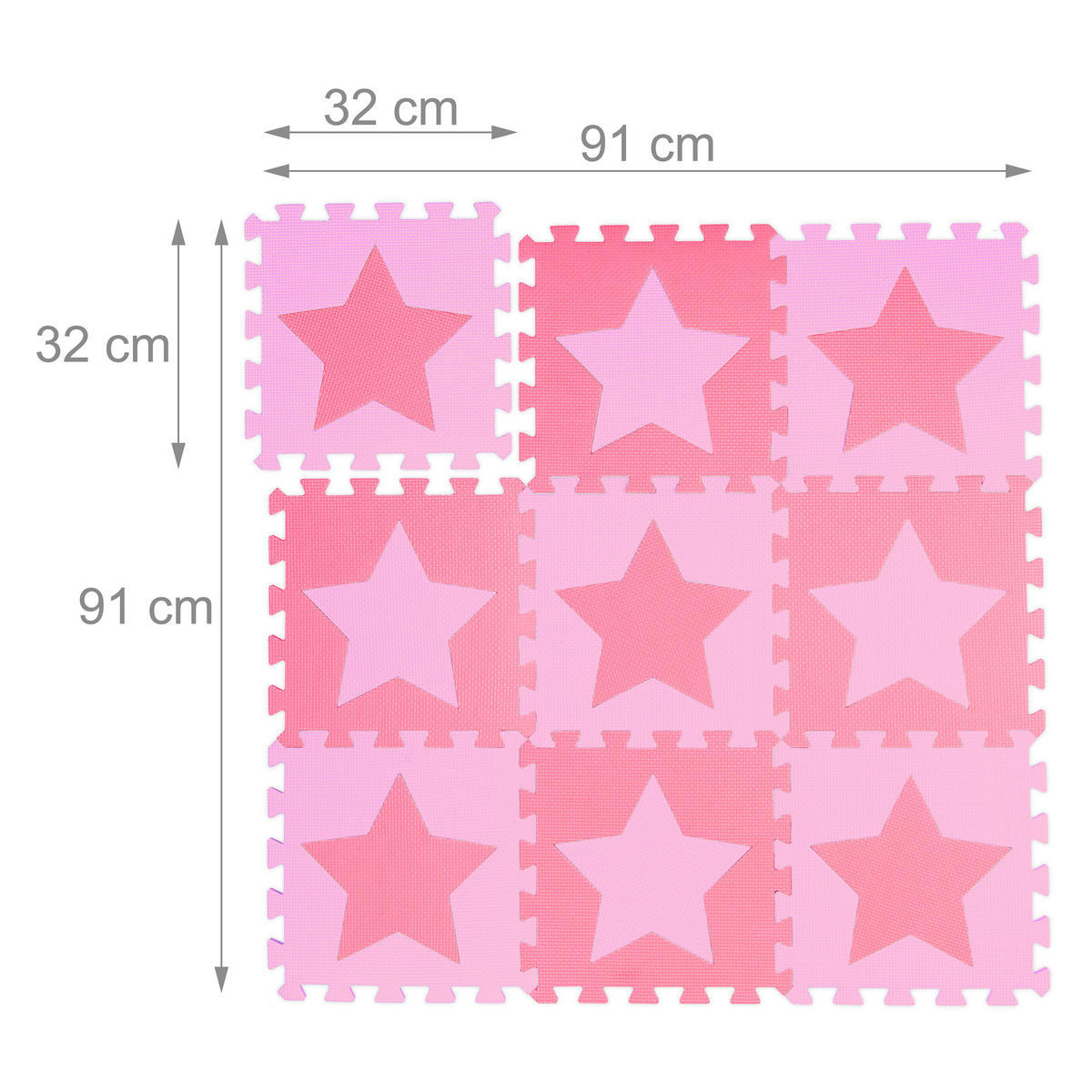9XPUZZLEMATTE - Pink/Rosa, Kunststoff (32/32cm) - Relaxdays