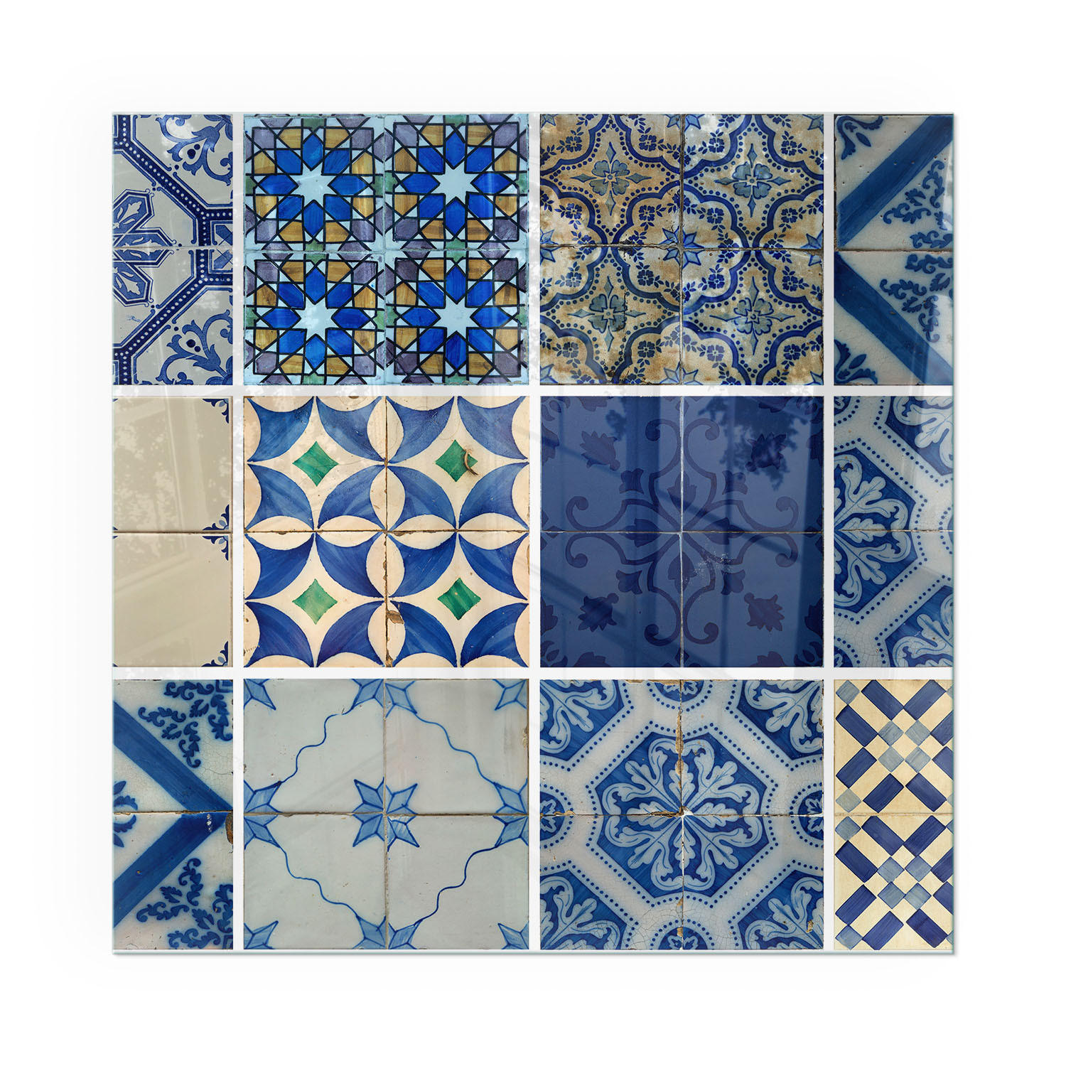 GLASPLATTE für Kamin 60x60 cm - Blau, Glas (60/60/0.4cm) - TULUP