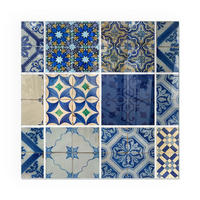 GLASPLATTE für Kamin 60x60 cm - Blau, Glas (60/60/0.4cm) - TULUP