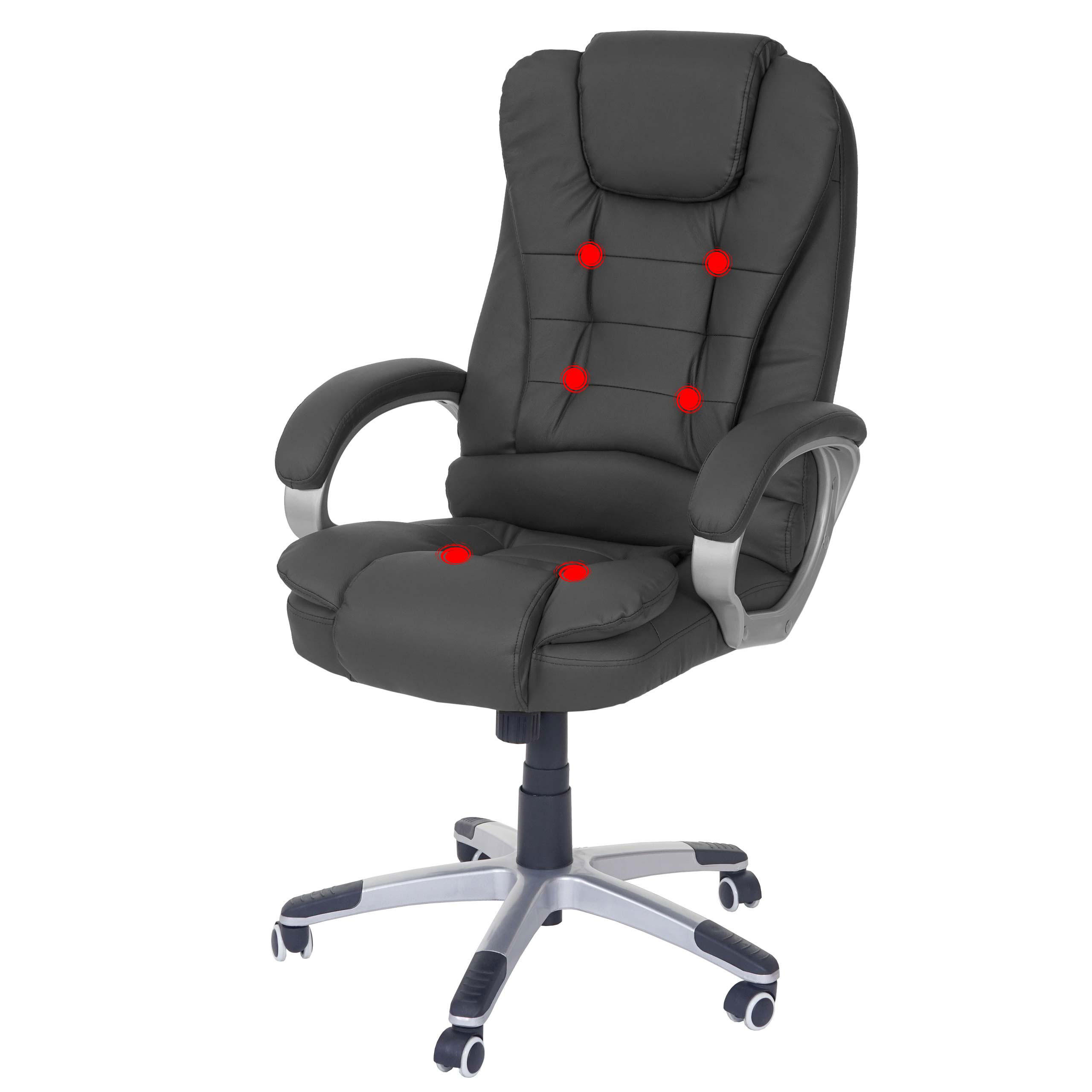 MASSAGE-BÜROSTUHL Schwarz - Schwarz, Textil (68/120/70cm) - MCW