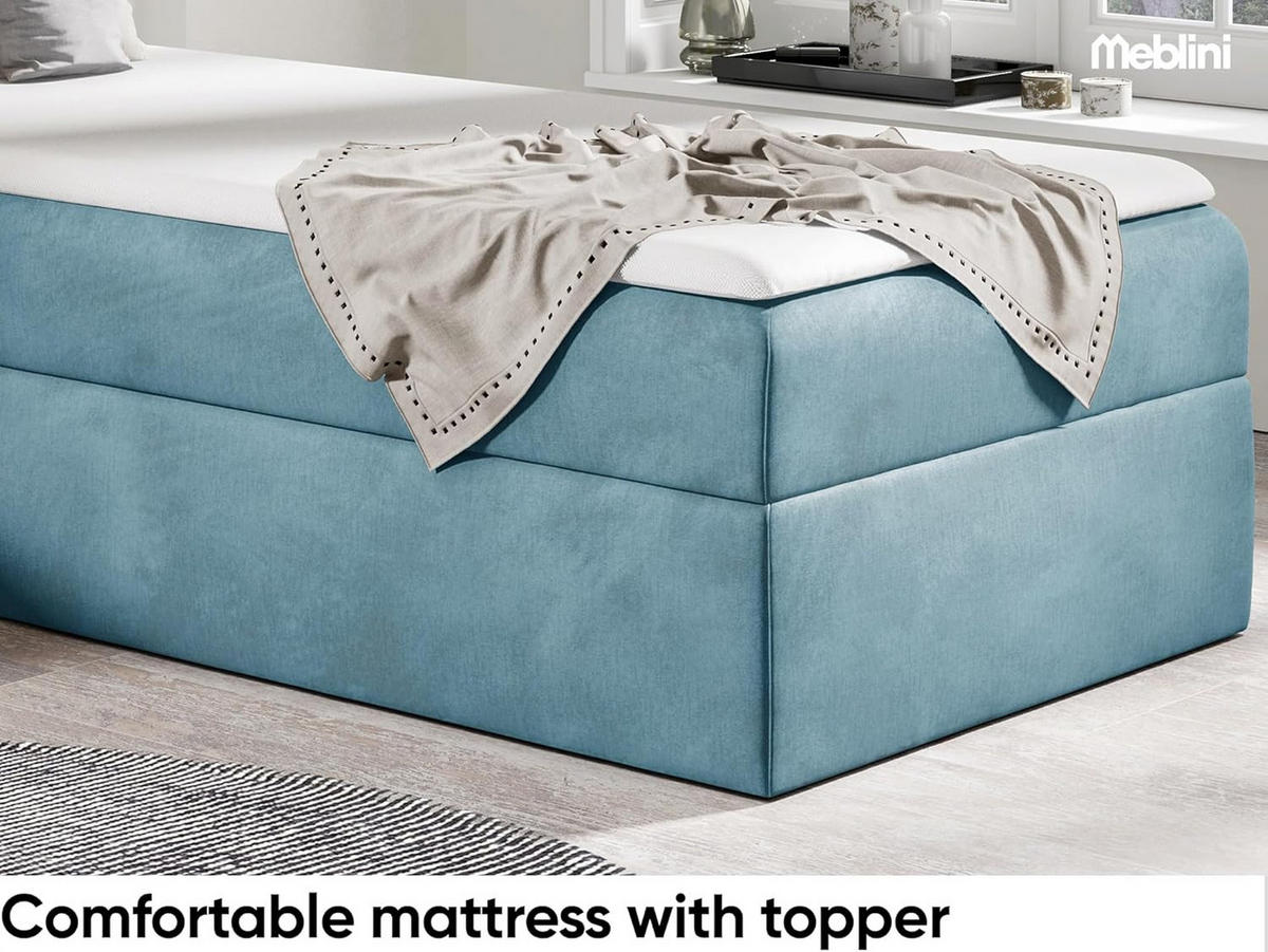 KINDERBETT CARDI - Blau, Holzwerkstoff (84/208cm) - Meblini