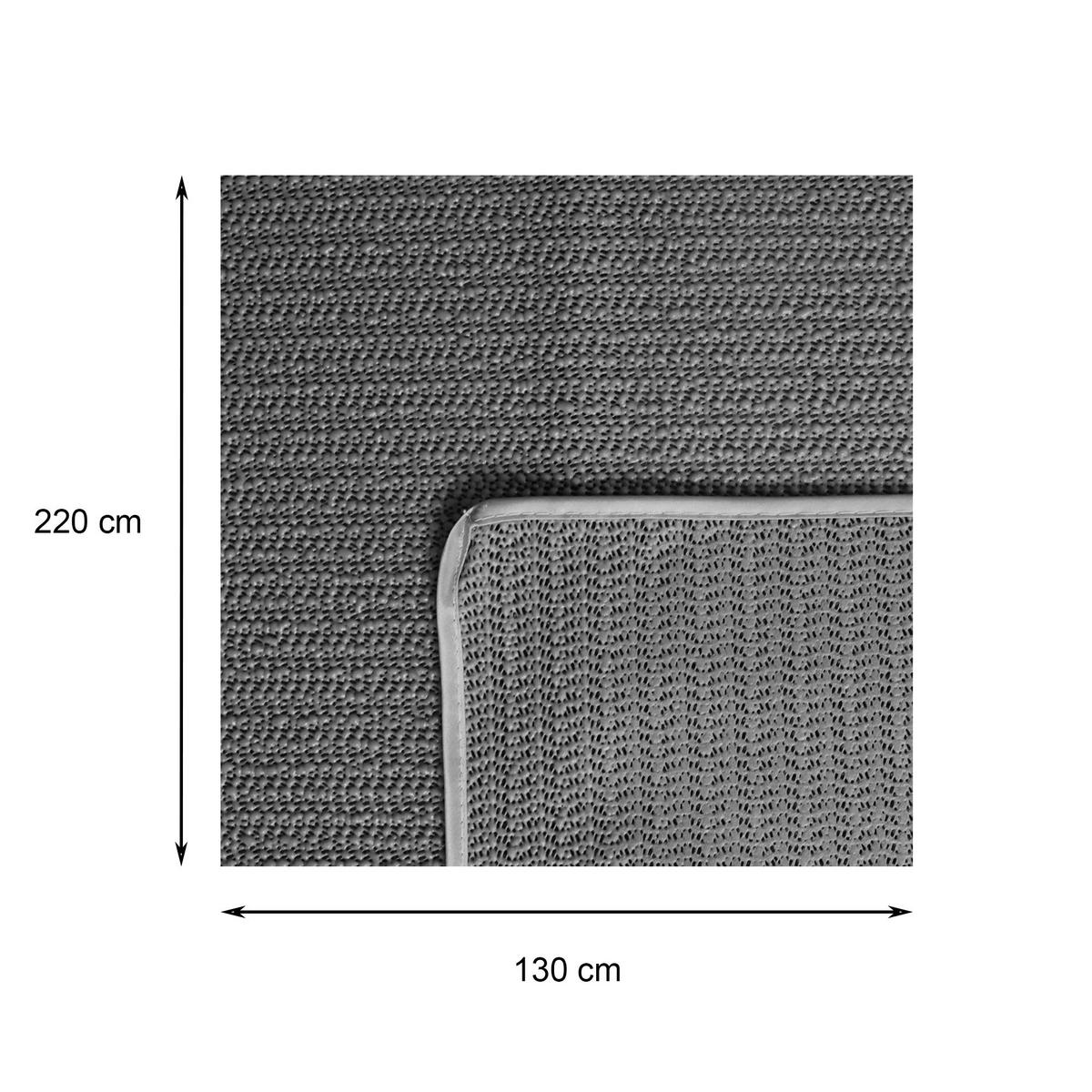 TISCHDECKE Outdoor rechteckig 130/220 cm Grau - Grau, Kunststoff (130/220cm) - TiborTex