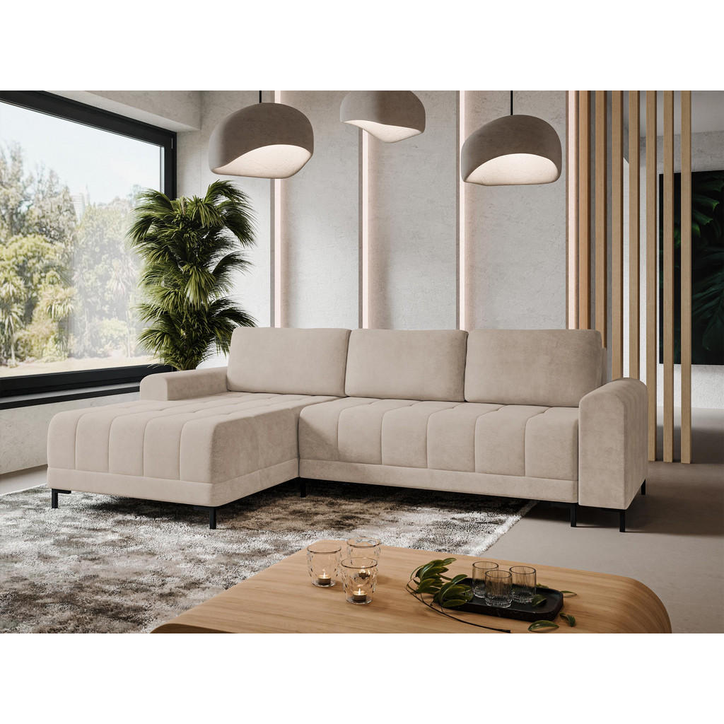 Thumbnail - Mirjan24 Ecksofa, Natur, Textil, 5-Sitzer, Ottomane links,L-Form, 258x168 cm, Wohnzimmer, Sofas & Couches, Wohnlandschaf...