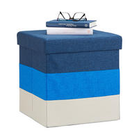 HOCKER - Multicolor, Holzwerkstoff/Textil (38/38/38cm) - Relaxdays