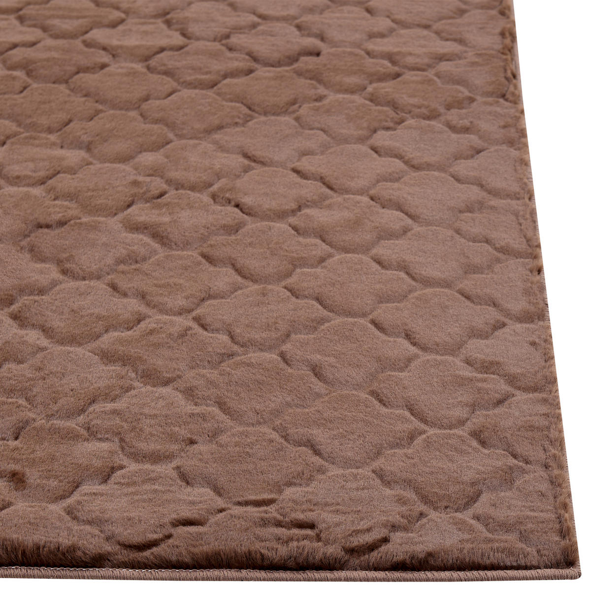 SHAGGY-KUNSTFELLTEPPICH Gharo 230/160 cm - Braun, Kunststoff (160/230cm) - Beliani