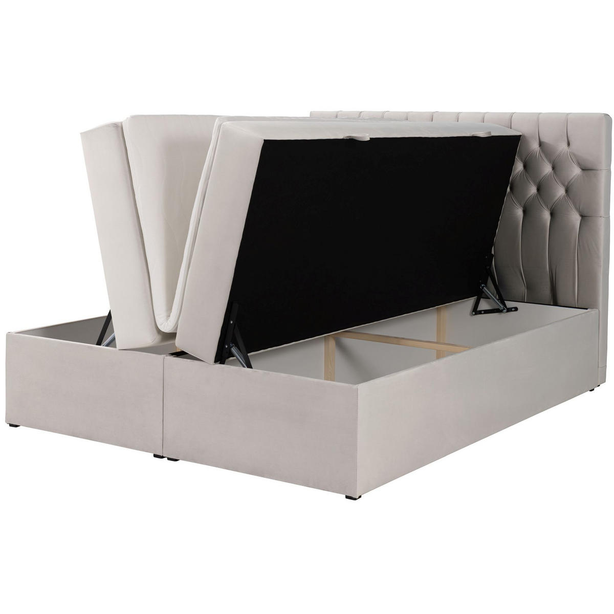 BOXBETT Daissy Hellbeige Samt 140x200 cm - Ecru, Textil (140/200cm) - Selsey