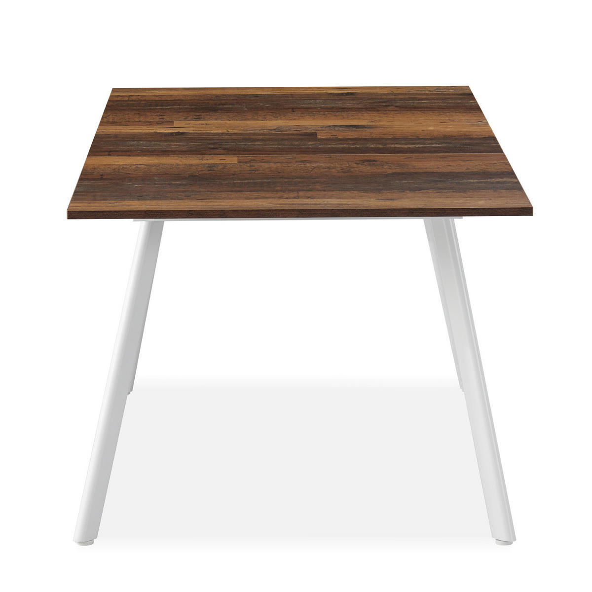 ESSTISCH OSKAR 120-160/80/76 cm Texas-Eiche - Weiß/Braun, Holzwerkstoff/Metall (80/120/76cm) - B&D Home