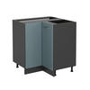 ECKUNTERSCHRANK R-Line Blau-Grau 75.6 cm ohne AP - Anthrazit/Blaugrau, Holzwerkstoff (75.6/81.6/46cm) - Vicco