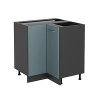 ECKUNTERSCHRANK R-Line Blau-Grau 75.6 cm ohne AP - Anthrazit/Blaugrau, Holzwerkstoff (75.6/81.6/46cm) - Vicco