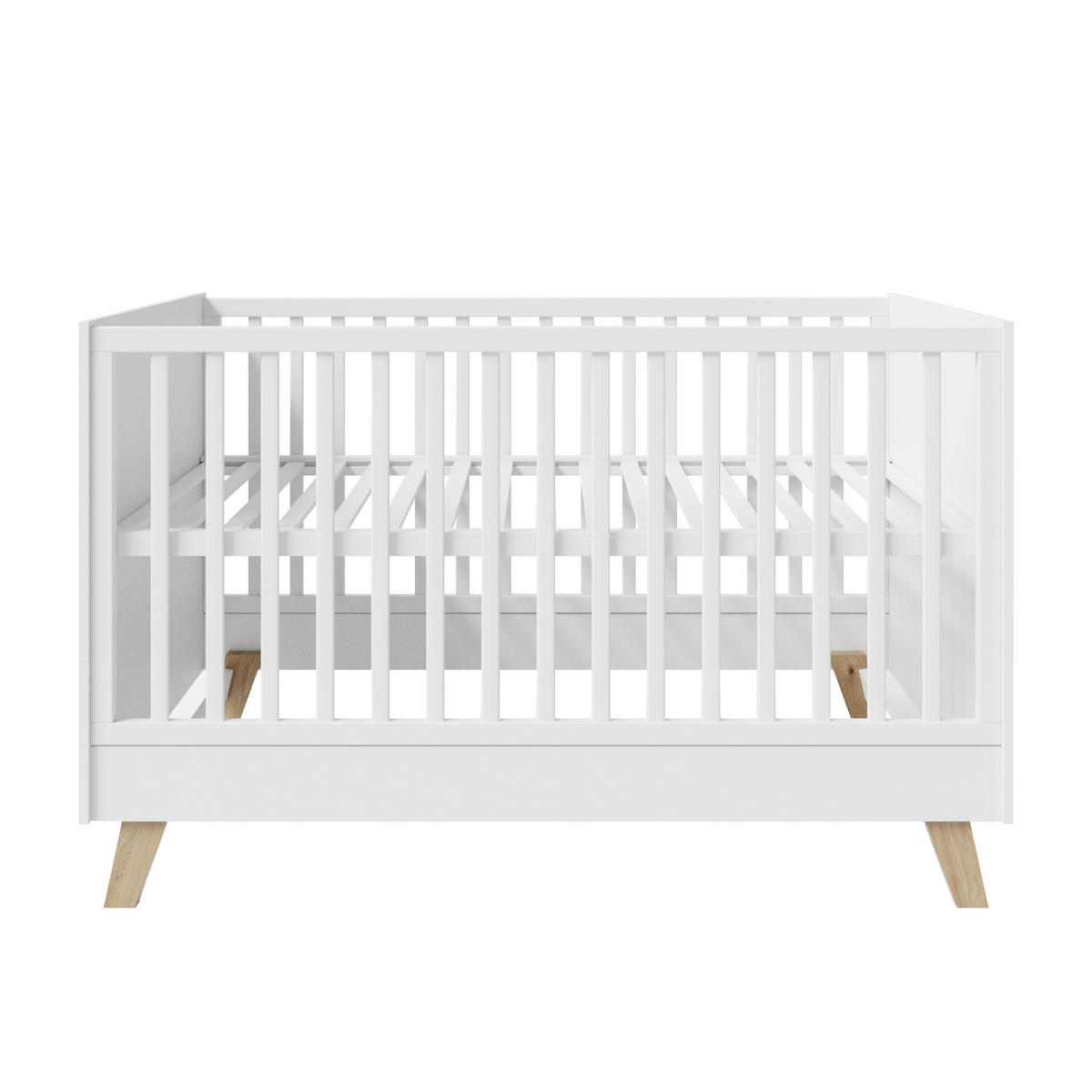 BABYBETT Smile 70 x 140 cm - Weiß, Holz/Holzwerkstoff (70/140cm) - Roba