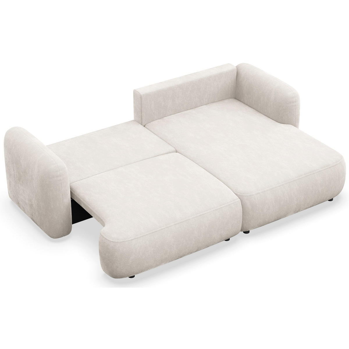 ROHOVÁ SEDAČKA Tvoya krémová žinylka - černá/krémová, textil/plast (175/267cm) - Selsey
