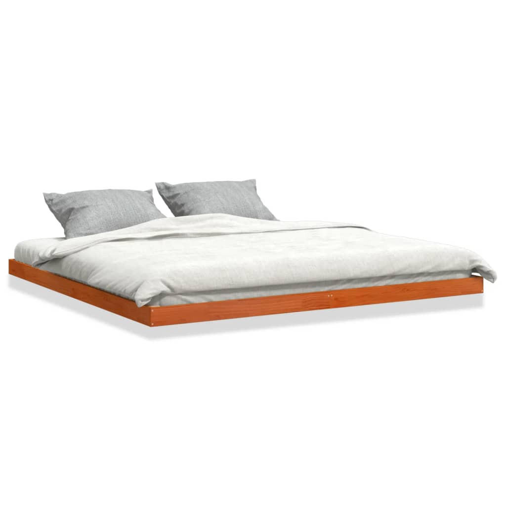 MASSIVHOLZBETT Wachsbraun 180/200 Cm Kiefer - Braun, Holz (180/200cm) - vidaXL