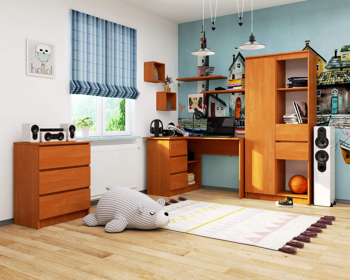 SCHREIBTISCH Erlefarben 77/124/85 - Erlefarben, Holzwerkstoff (85/124/77cm) - RAUMHIRSCH FURNITURE