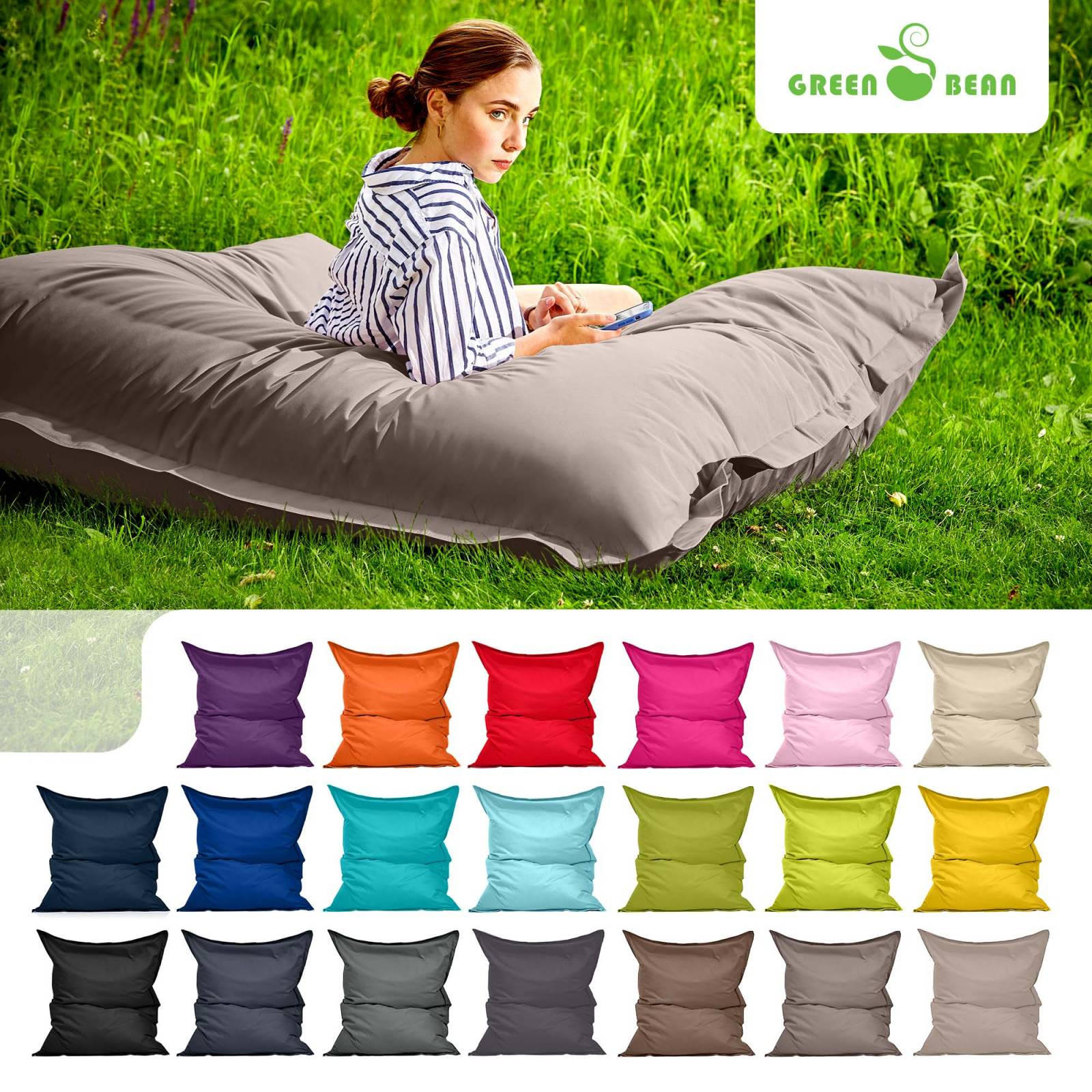 RIESEN-SITZSACK "Square" 140x180cm 380 L - Dunkelbraun, Textil (140/25/180cm) - Green Bean