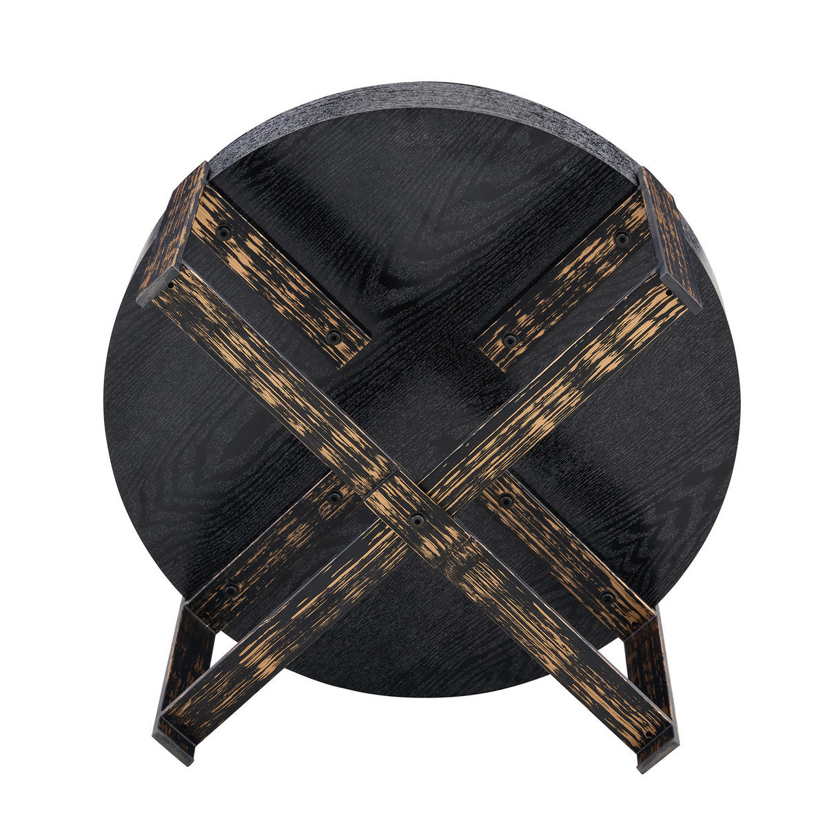 COUCHTISCH DE-086 Rund Schwarz - Schwarz, Holzwerkstoff (68/68/39cm) - ComfortXL