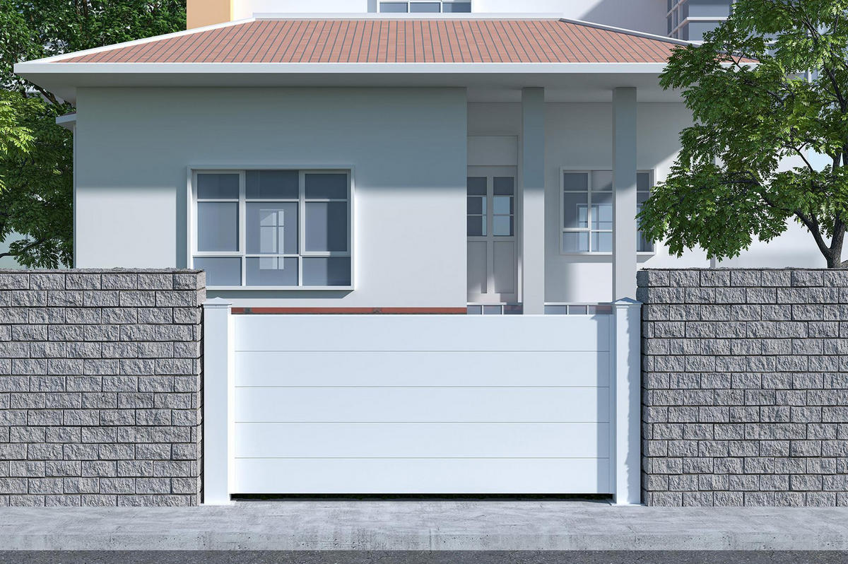 VORGARTENZAUN 2er-Set Niesen weiß 1,9m H.90cm aluminium - Weiß, Metall (378/89cm) - Casanoov