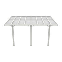 ANLEHNCARPORT - 1 Person - Plastik, Metall - Weiß - - Weiß, Kunststoff/Metall (496/285/310cm) - Vente-Unique