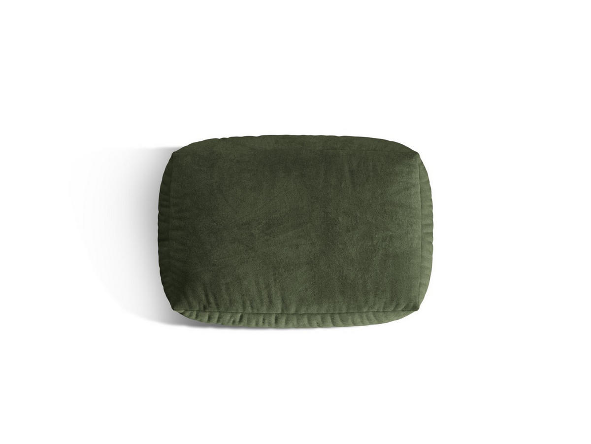 POUF Martina aus Samt olivgrün - Olivgrün, Textil (65/44/95cm) - Micadoni