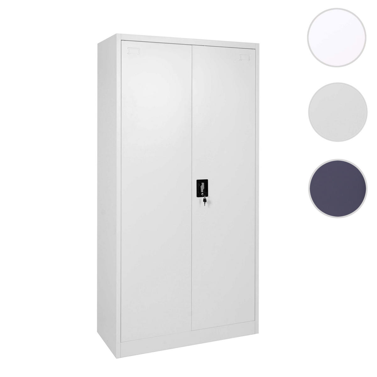 AKTENSCHRANK Hellgrau - Hellgrau, Metall (90/185/40cm) - MCW