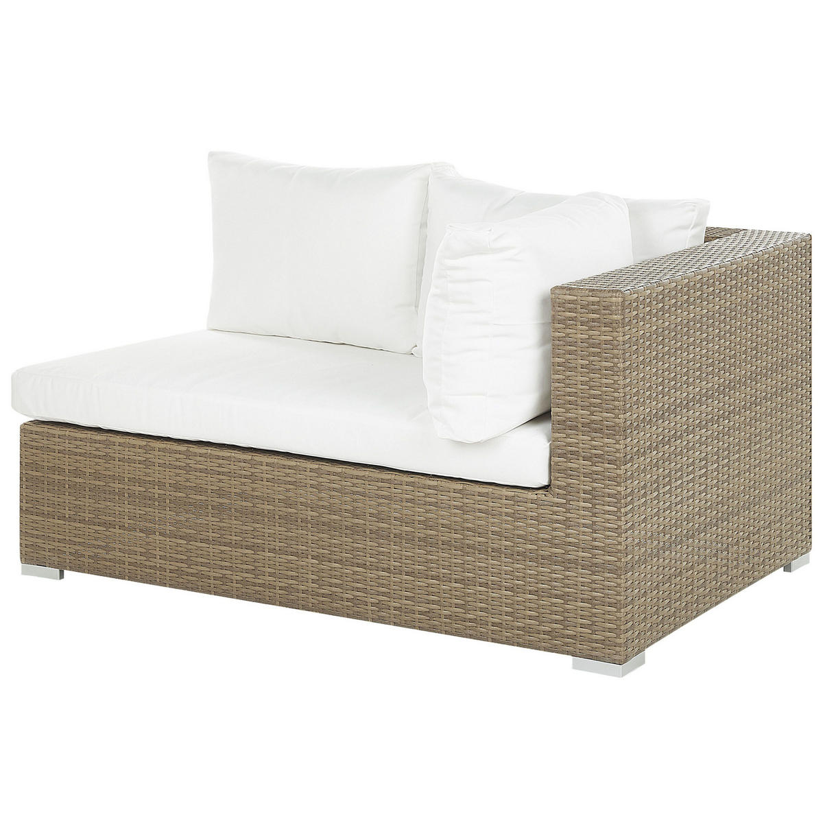 8-SITZER LOUNGE SET Rattan Hellbraun Maestro - Braun, Kunststoff - Beliani