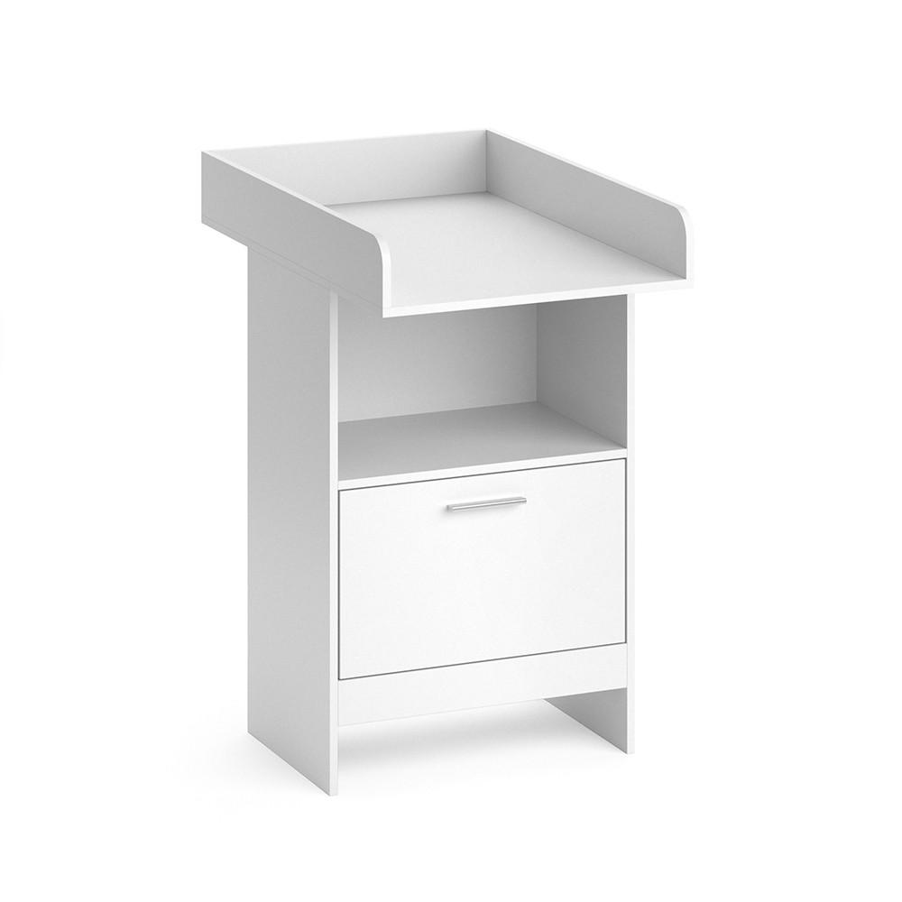 WICKELKOMMODE Leo Weiß 60 x 103 cm mit Schublade - Weiß, Holzwerkstoff (60/103/88cm) - Vicco