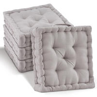 STUHLKISSEN Mila 50/50/10cm Taupe (4tlg) - Taupe, Textil (50/50/10cm) - Beautissu 