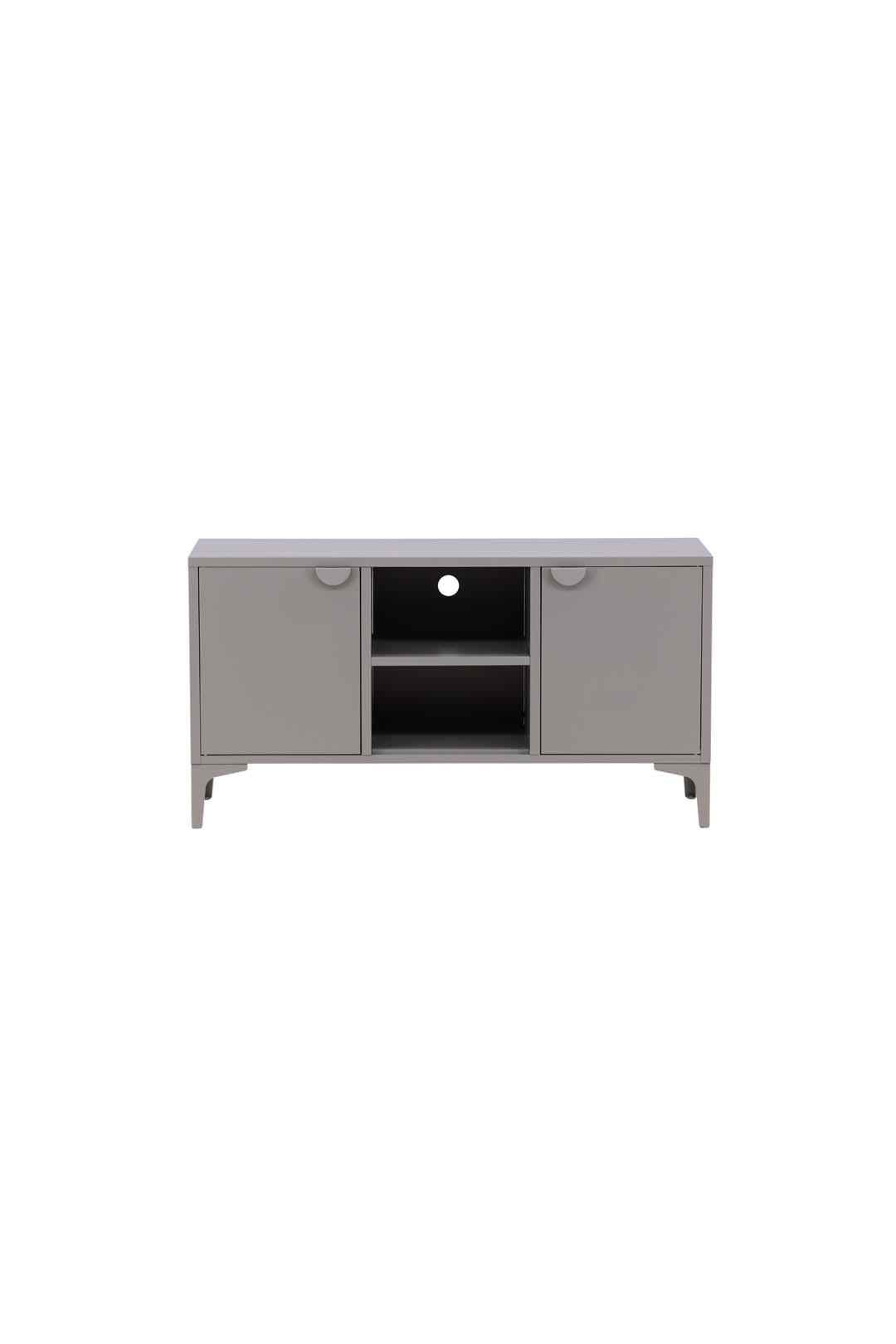 TV-MÖBEL, Piring, Hellgrau, Stahl, 120 x 40 x 63 cm - Hellgrau, Metall (120/63/40cm) - ebuy24