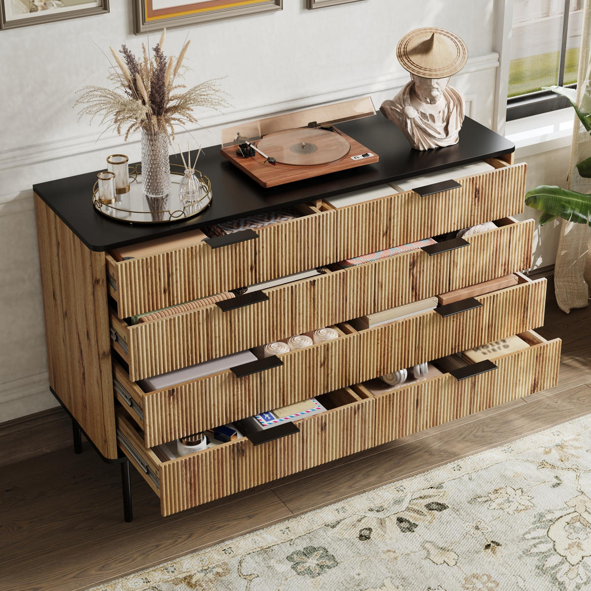 SIDEBOARD 120x39x80 cm Wohnzimmer - Naturfarben, Holz (120/80/39.5cm) - LEBENLANG