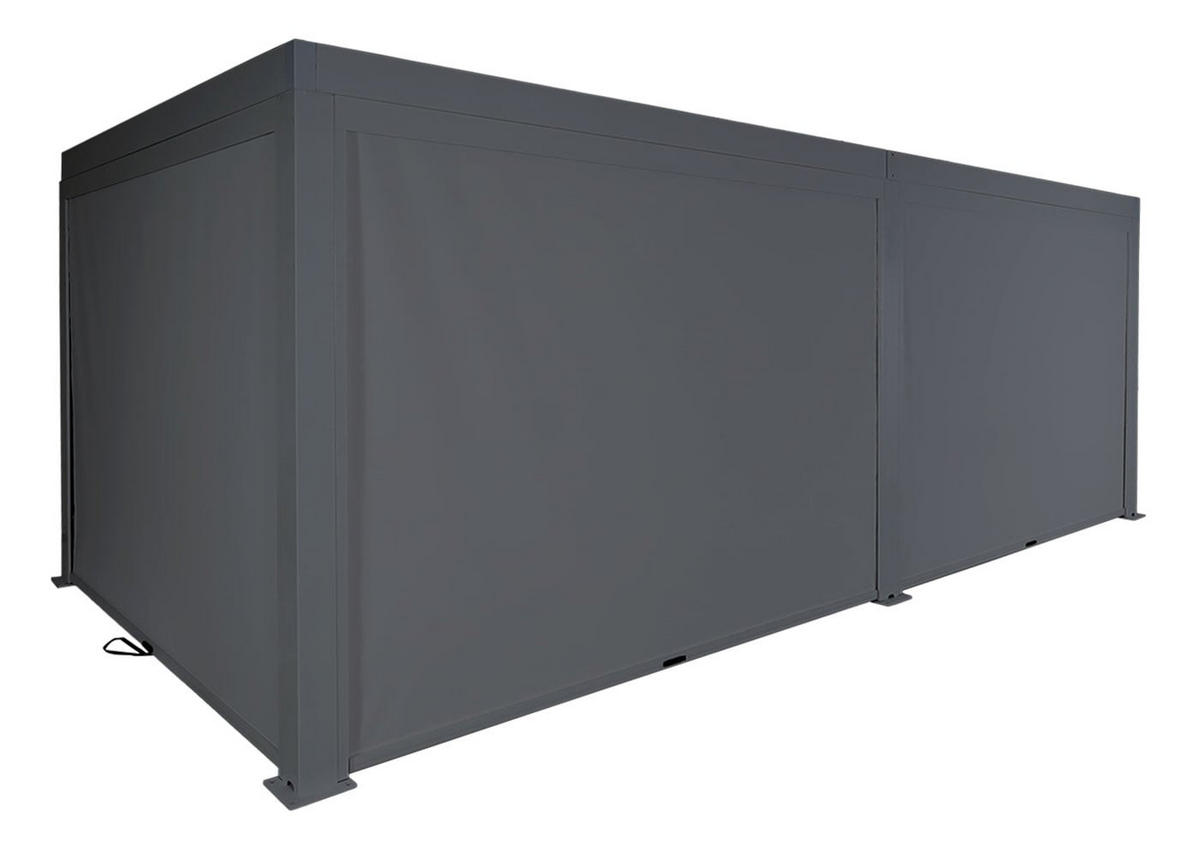 PERGOLA 6x Seitenwand 220x600x300cm Anthrazit - Anthrazit, Metall (600/220/300cm) - BERLINLODGE