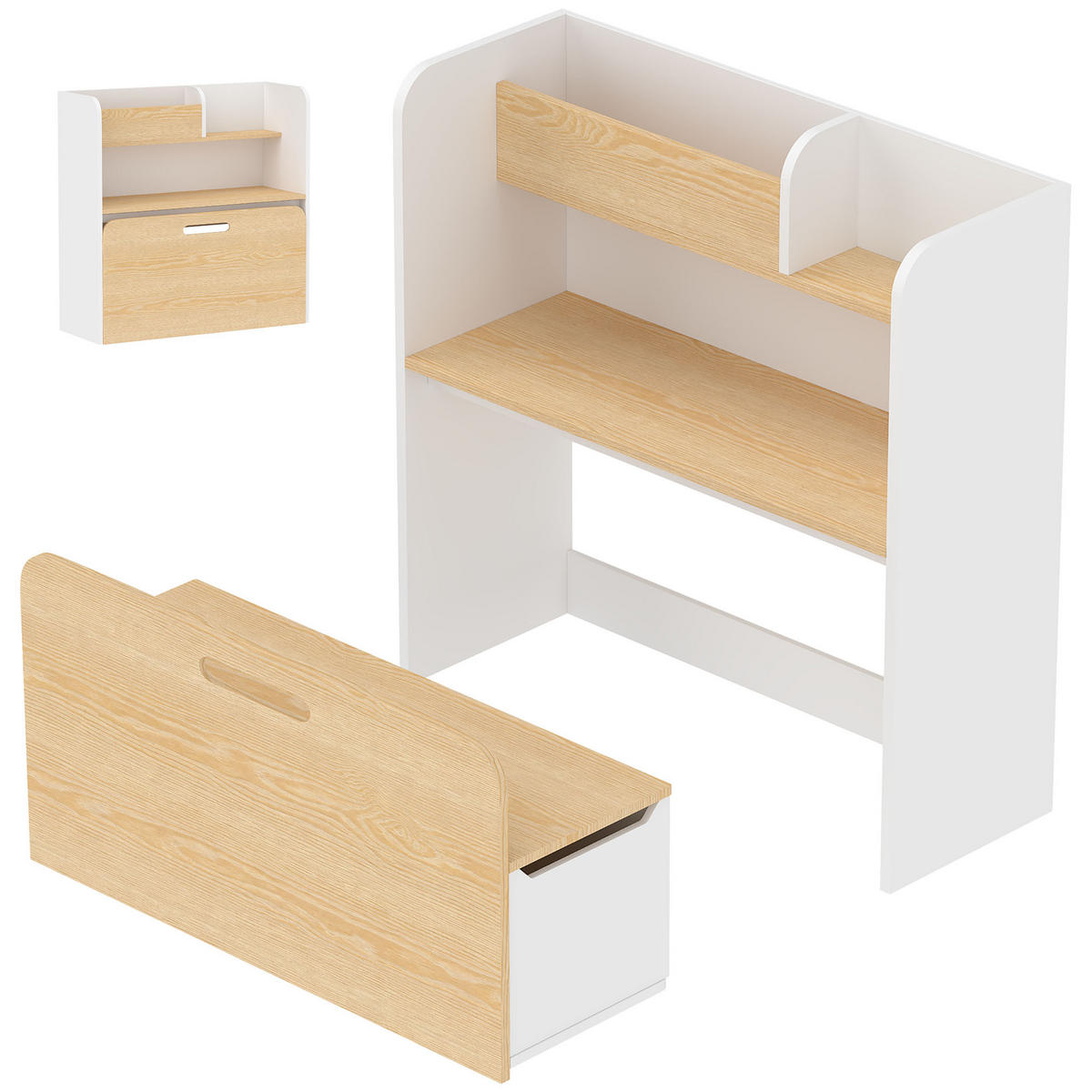 KINDERTISCHGRUPPE Weiß 80.0/29.0/80.0cm - Weiß, Holzwerkstoff (29/80/80cm)