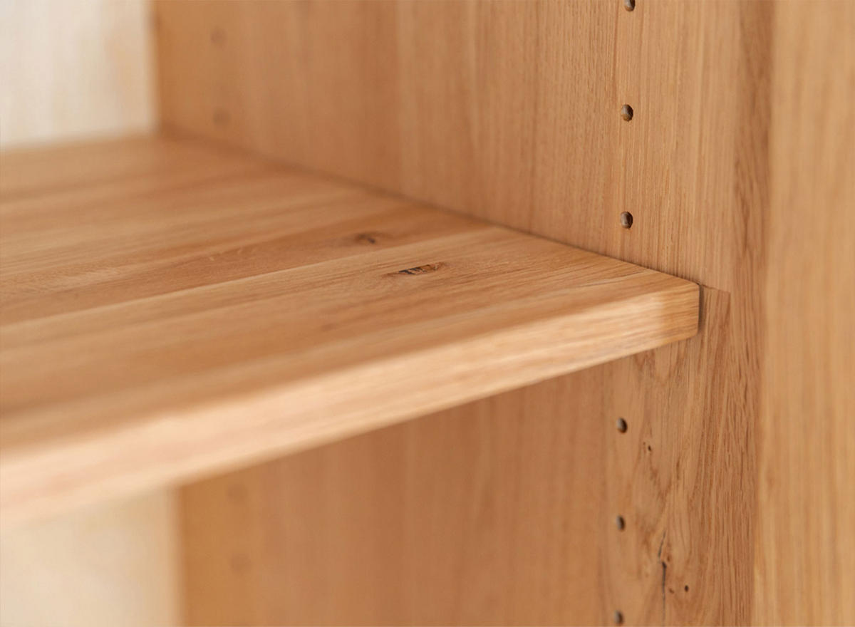 KOMMODE Tirano Eiche Natur / Hirnholz / Schwarz 154 / 39 / 84cm - Eiche Bianco/Eichefarben, Holz/Metall (154/84/39cm) - Feldmann-Wohnen