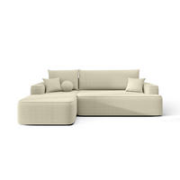 ECKSOFA mit Schlaffunktion FIGO Quelle 02 Links - Ecru, Textil (250/150cm) - Bedante
