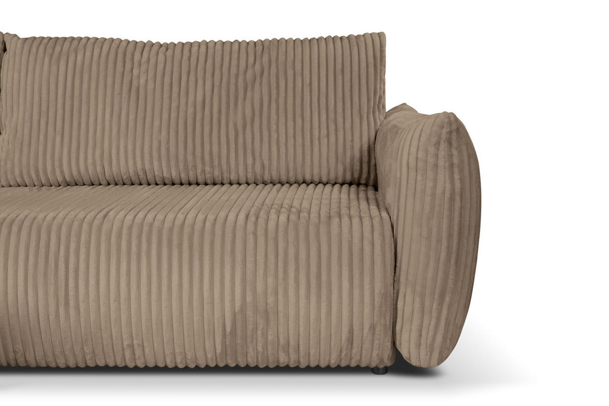 ECKSOFA HALLORA - Olive (Tilia 37) - Olivgrün, Holzwerkstoff (257/177cm) - Möblo