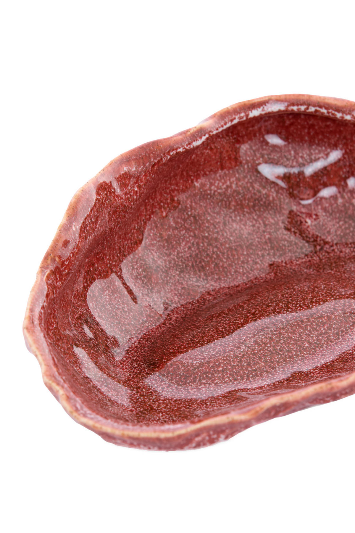 SCHALE Kalako Rot 41/20,5/10 cm - Rot, Keramik (10cm) - Light & Living