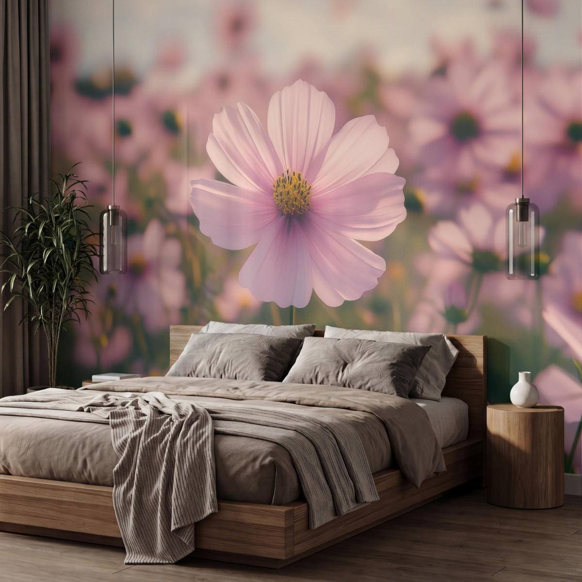 TAPETE - Blumen - Lila - Unscharf - 450x300 cm - Rosa, Papier (450/300cm) - OnlyWow