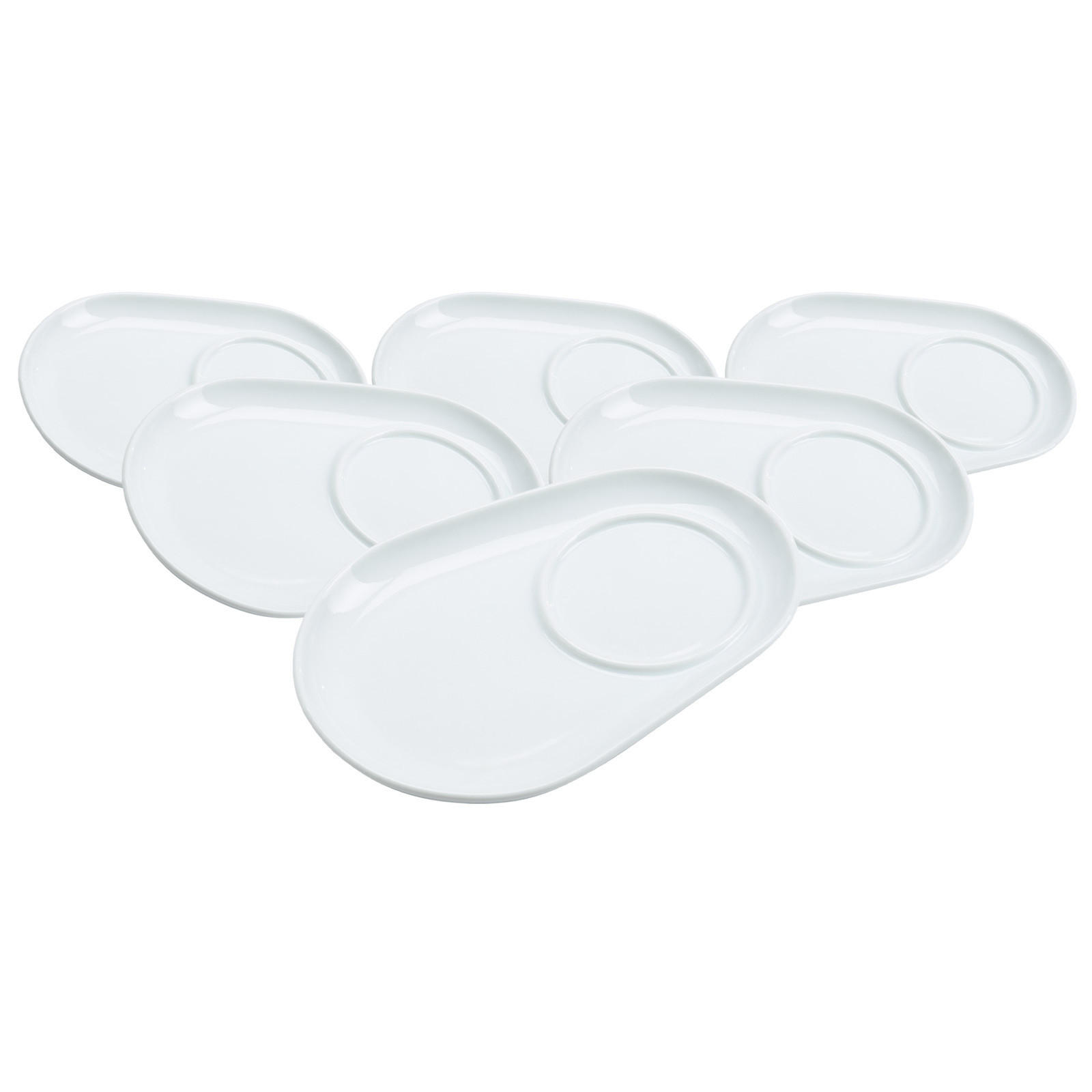 UNTERTELLER Bianco weiß 18 x 12,5 cm 6er Set - Weiß, Keramik (18/12.5/2cm) - Ritzenhoff Breker