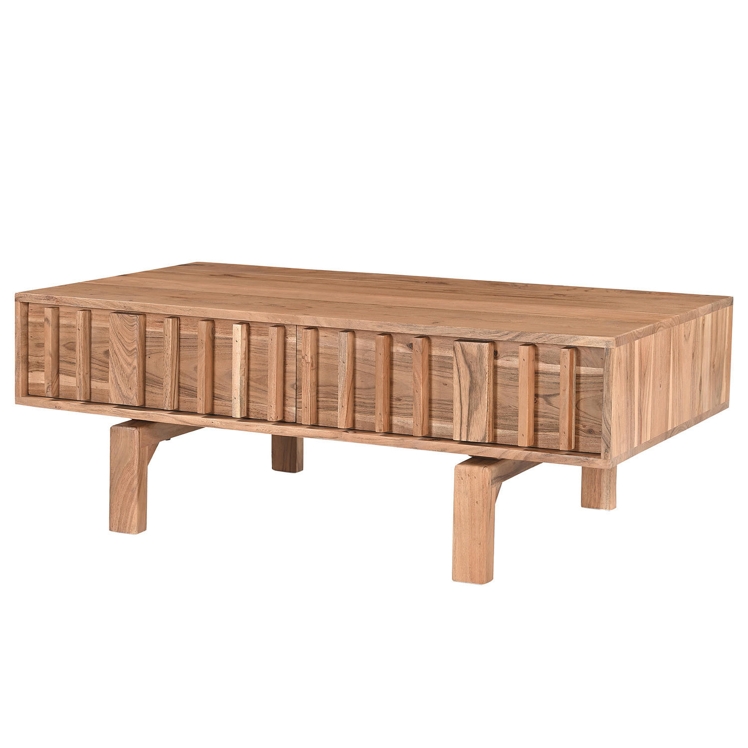 MASSIVER COUCHTISCH - Akazie - Akaziefarben, Akazienholz/Holz (60/110/40cm) - home24