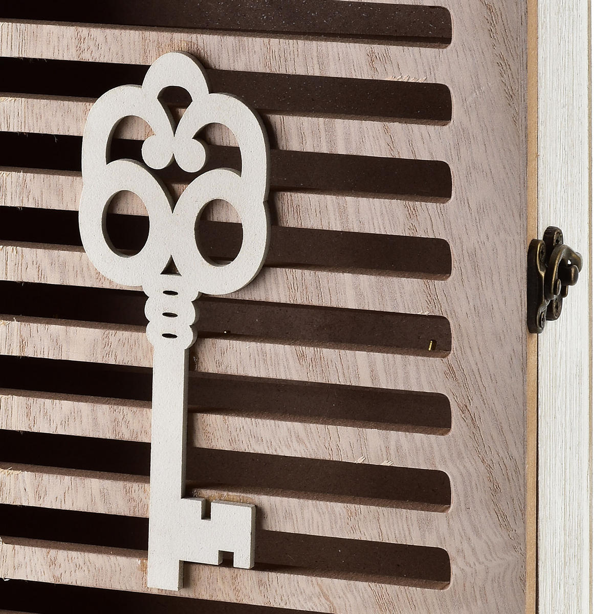 SCHLÜSSELKASTEN Stacy Beige 19.5/6/28 cm Holz - Beige, Holz (6/28/19.5cm) - Mondex