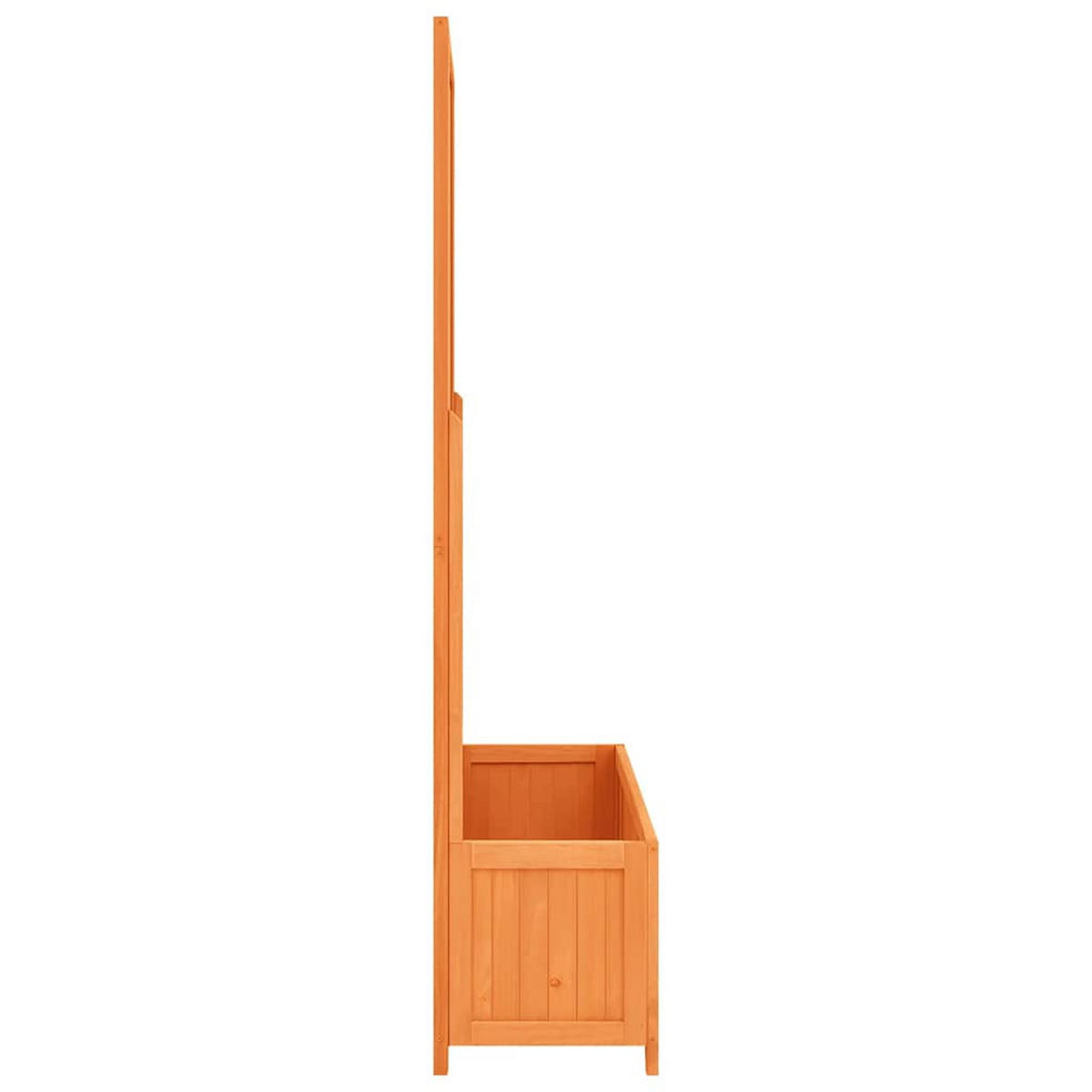 GARTEN-SPALIER Mit Blumenkasten Braun 70/30/135 Cm Tannenholz - Braun, Holz (70/135/30cm) - vidaXL
